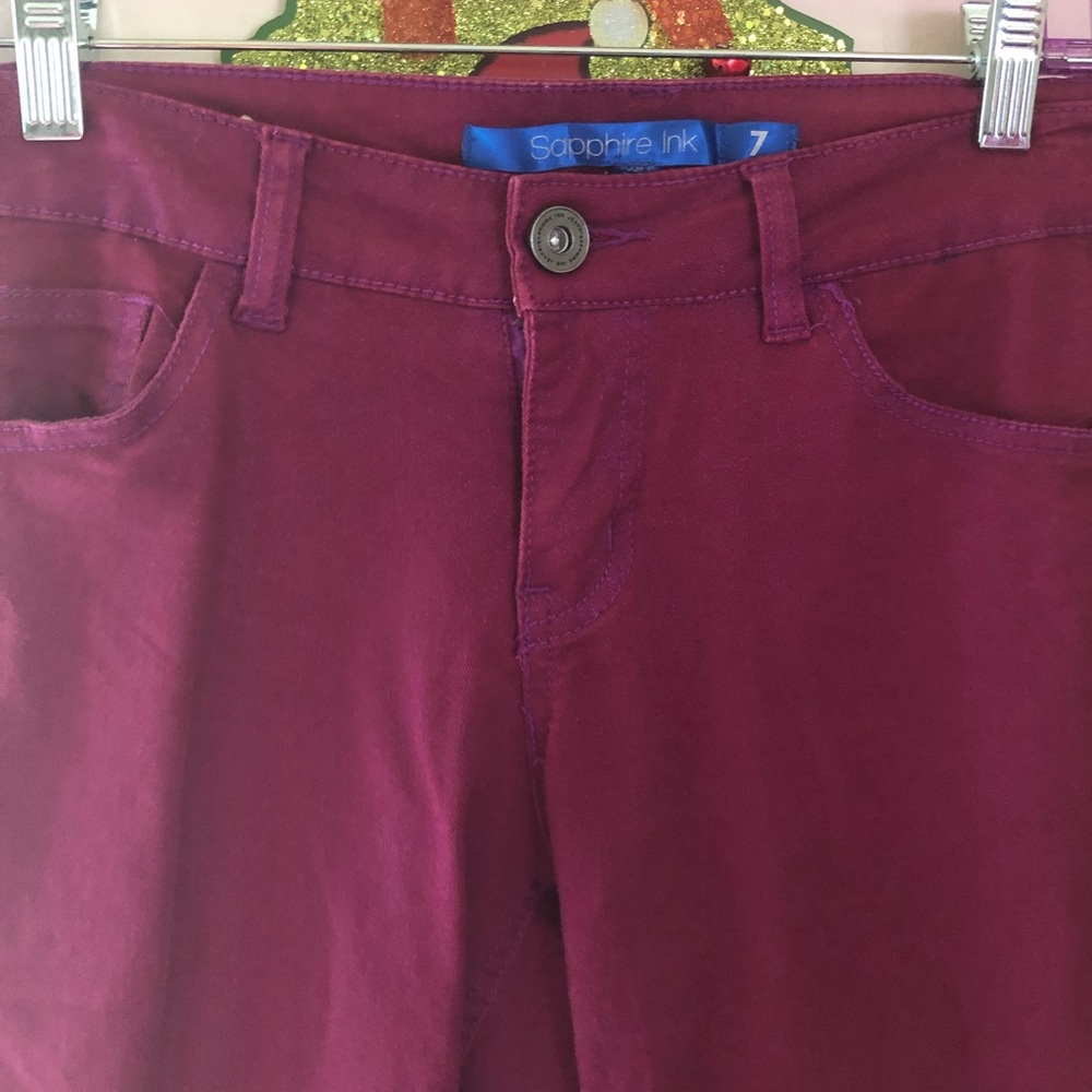 Metallic Pink Skinny Jeans
